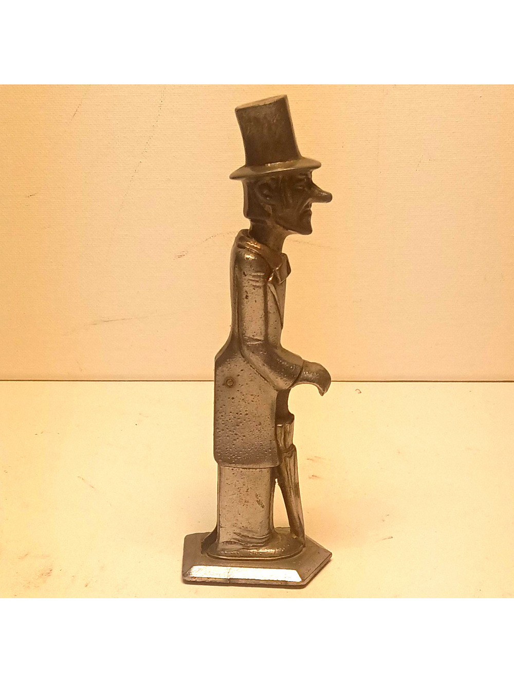 Vintage 1930s Demley Old Snifter Figural Corkscrew Bottle Opener Prohibition Era